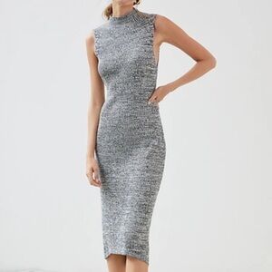 Anthropologie Daily Practict Dark Gray Sleeveless Knit Dress XS EUC